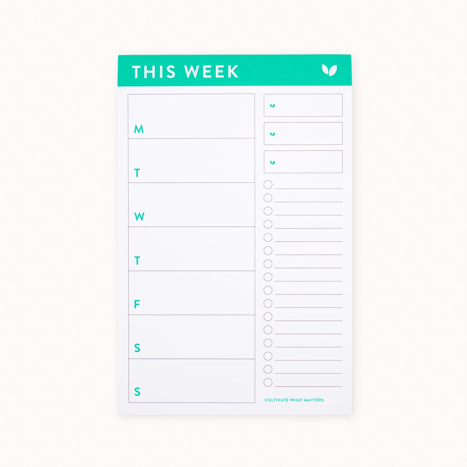 Weekly Sticker Notepad - Cultivate What Matters - Goal Setting - Little by Little