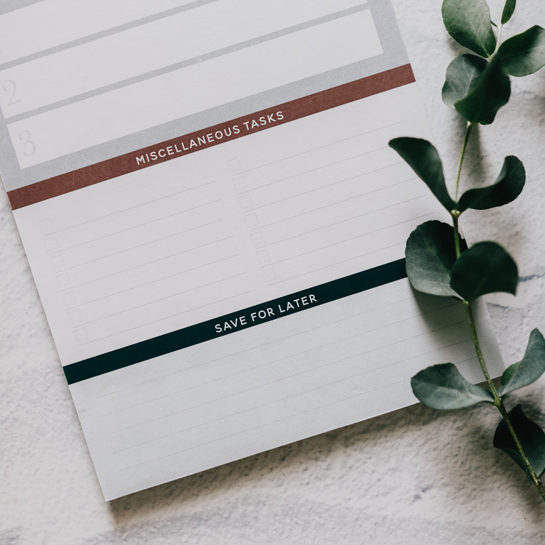 Weekly Tasks Notepad - Teal Floral | TDGC – The Daily Grace Co.