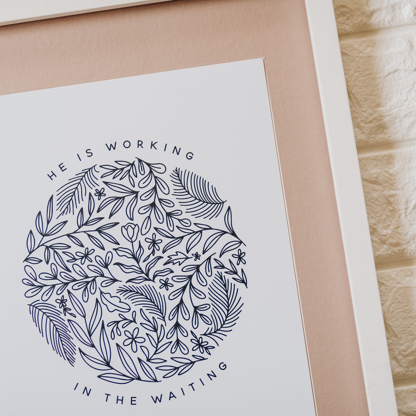 Working in the Waiting Print - Floral